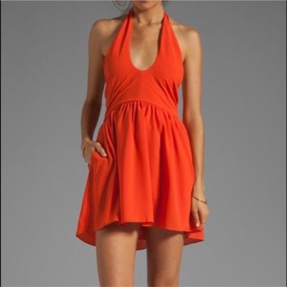 Lovers + Friends Orange Halter Dress - Picture 6 of 9